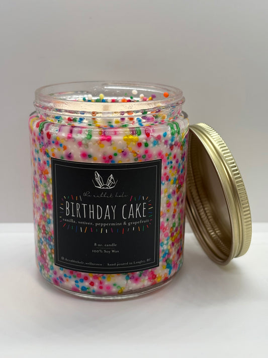 Birthday Cake | 8 oz. Soy Wax Essential Oil Amber Jar