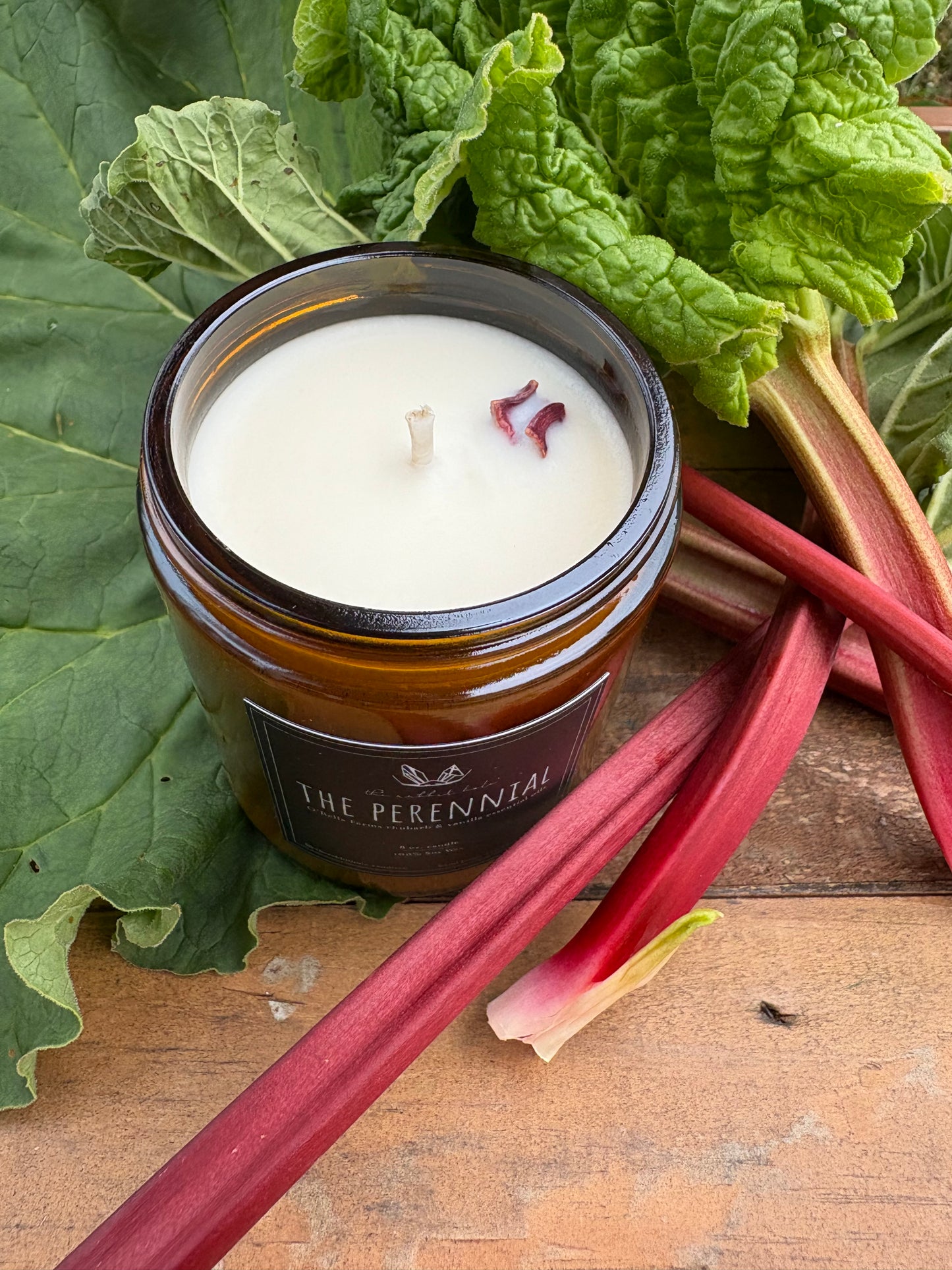 The Perennial | 8 oz. Soy Wax Essential Oil Amber Jar