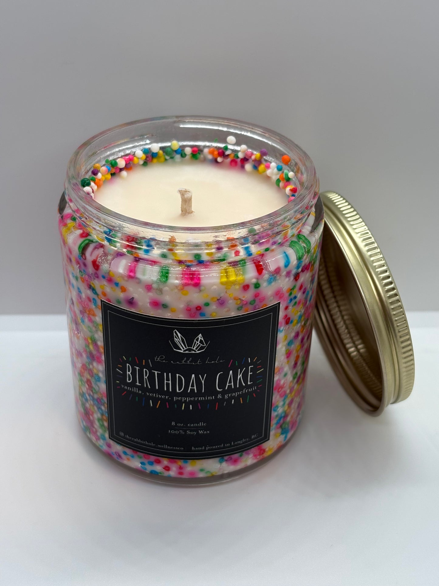 Birthday Cake | 8 oz. Soy Wax Essential Oil Amber Jar