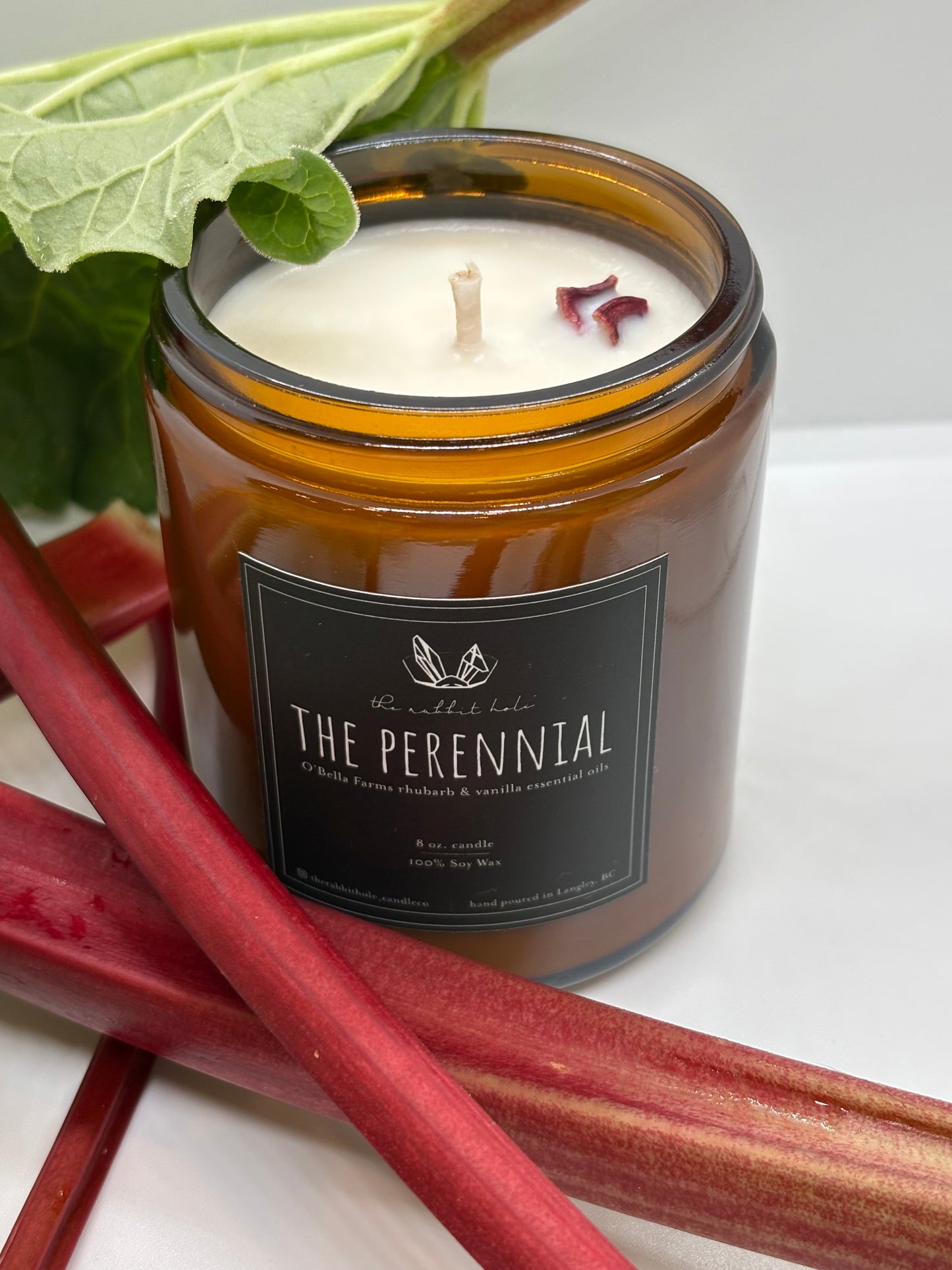 The Perennial | 8 oz. Soy Wax Essential Oil Amber Jar
