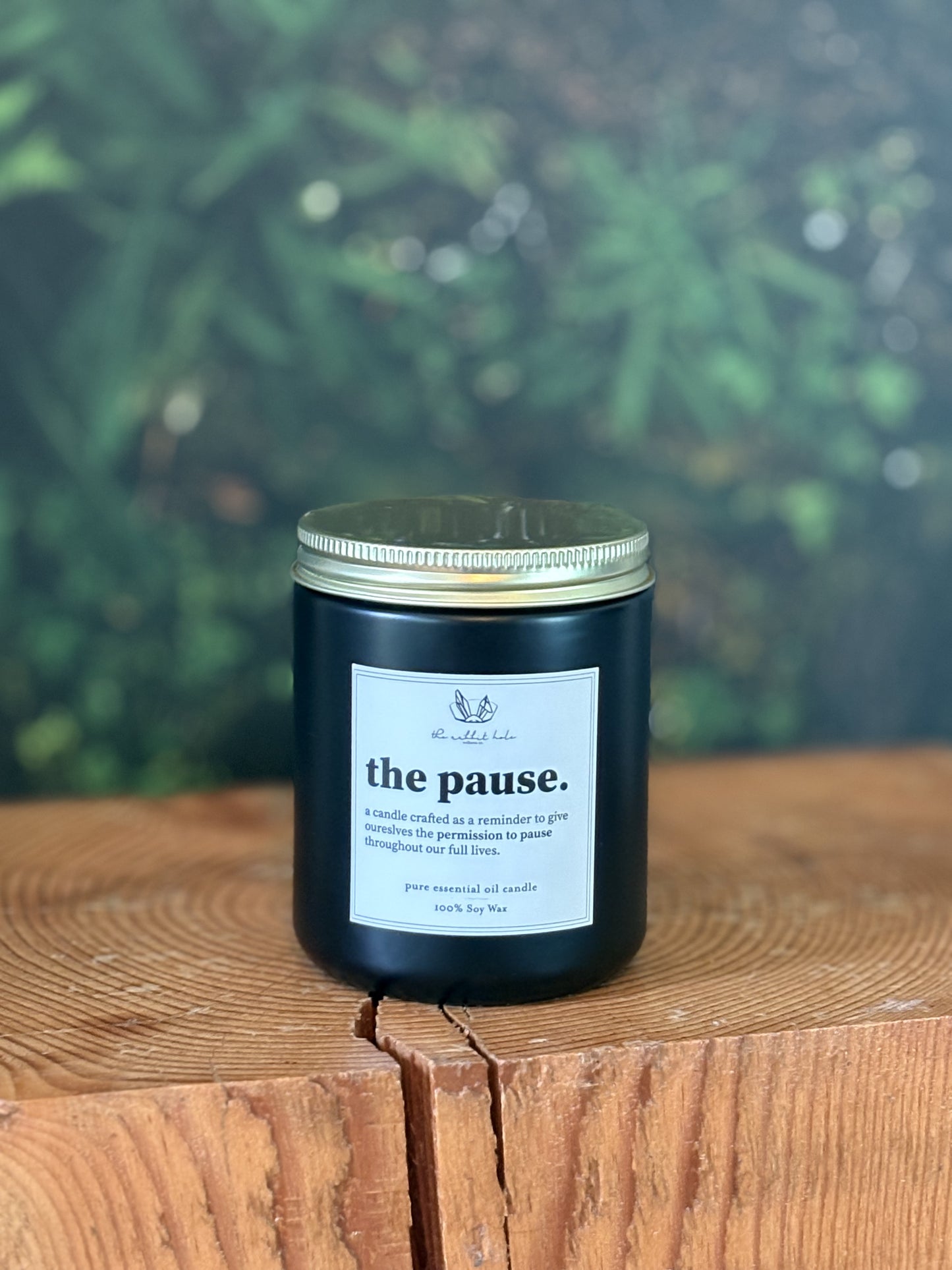 The Pause | 8 oz. Soy Wax Essential Oil Amber Jar