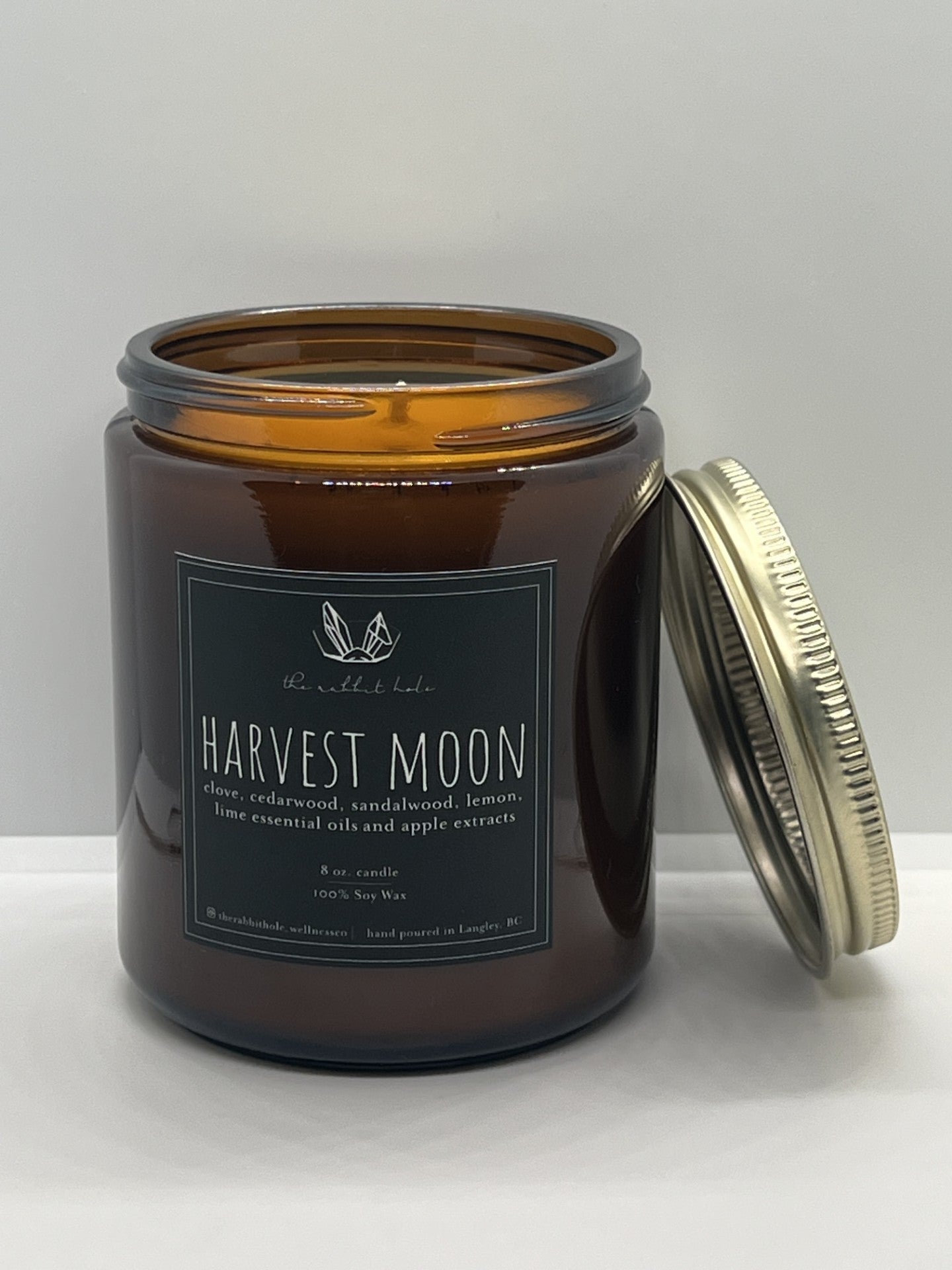 Harvest Moon | 8 oz. Soy Wax Essential Oil Amber Jar