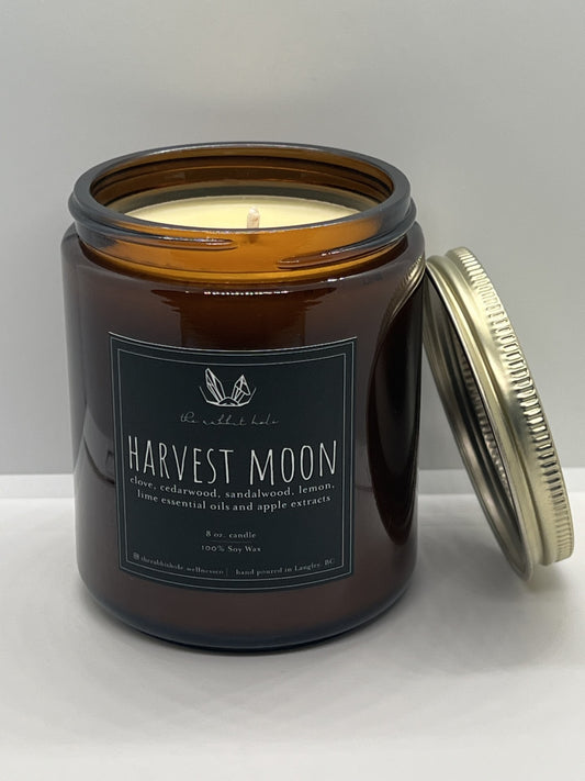 Harvest Moon | 8 oz. Soy Wax Essential Oil Amber Jar