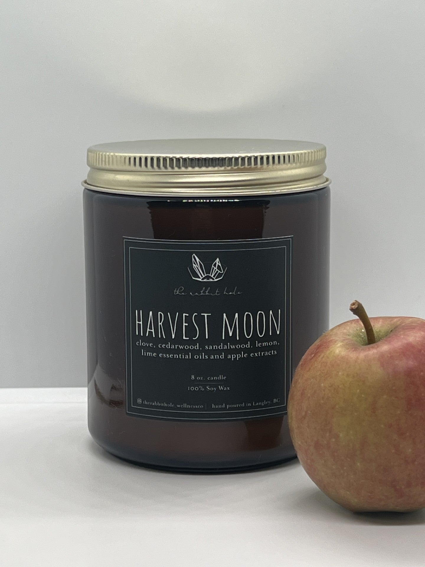 Harvest Moon | 8 oz. Soy Wax Essential Oil Amber Jar
