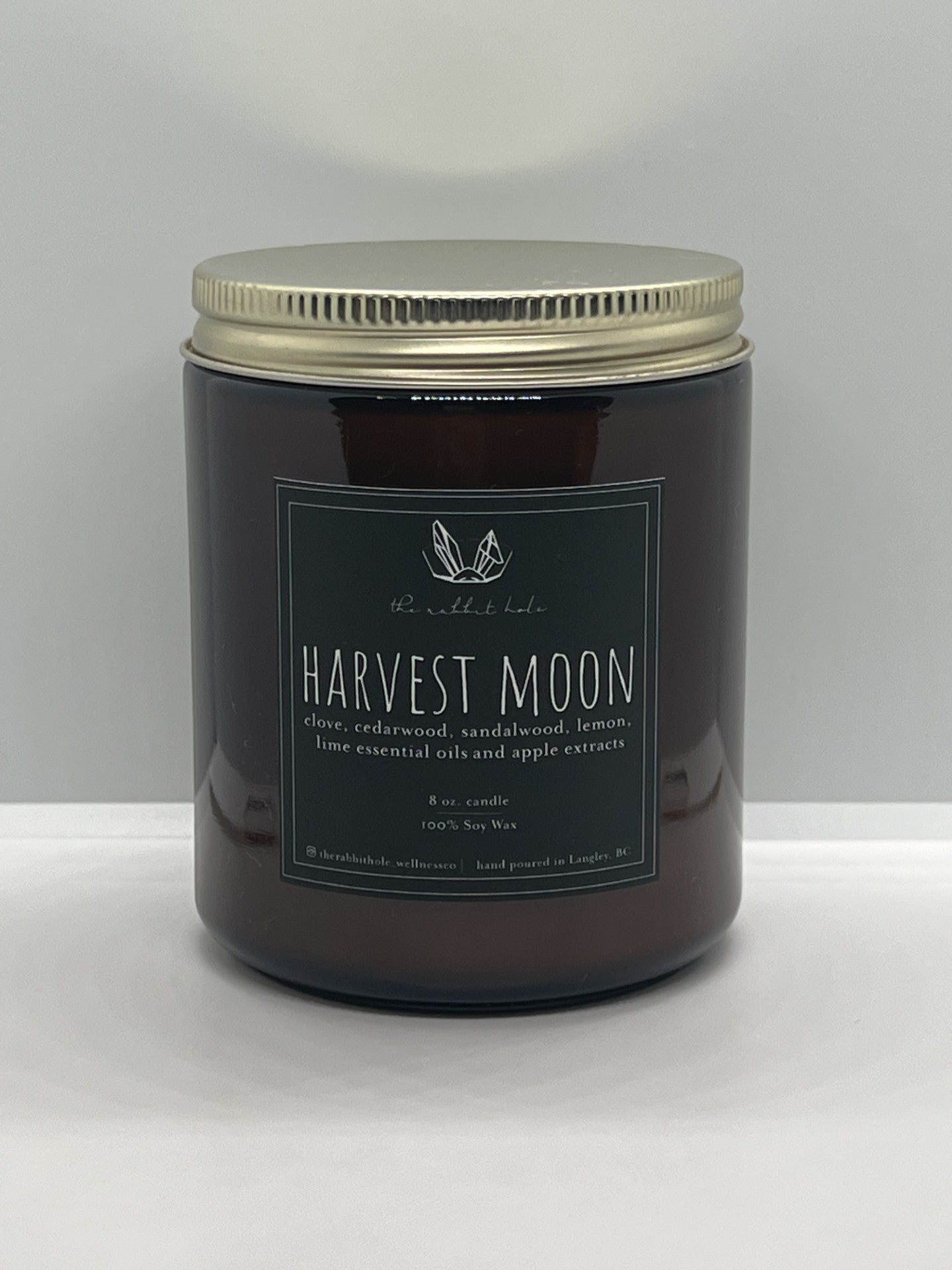 Harvest Moon | 8 oz. Soy Wax Essential Oil Amber Jar