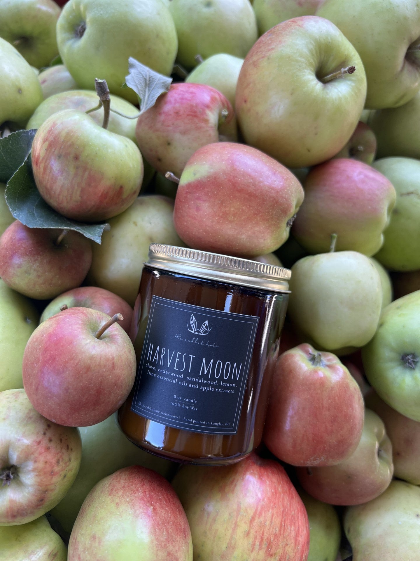 Harvest Moon | 8 oz. Soy Wax Essential Oil Amber Jar