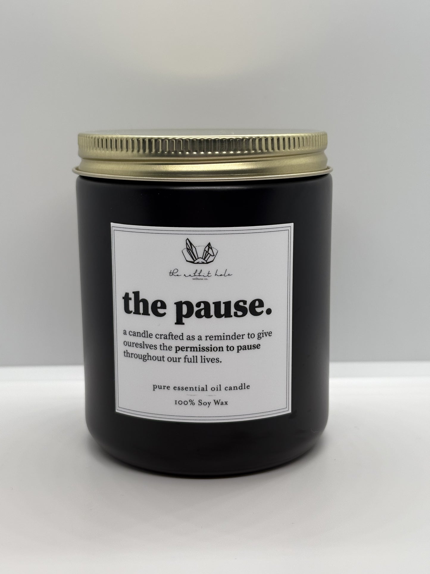 The Pause | 8 oz. Soy Wax Essential Oil Amber Jar