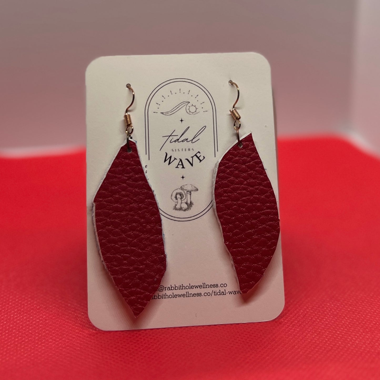 Making Waves - Red Hand Crafted Earrings