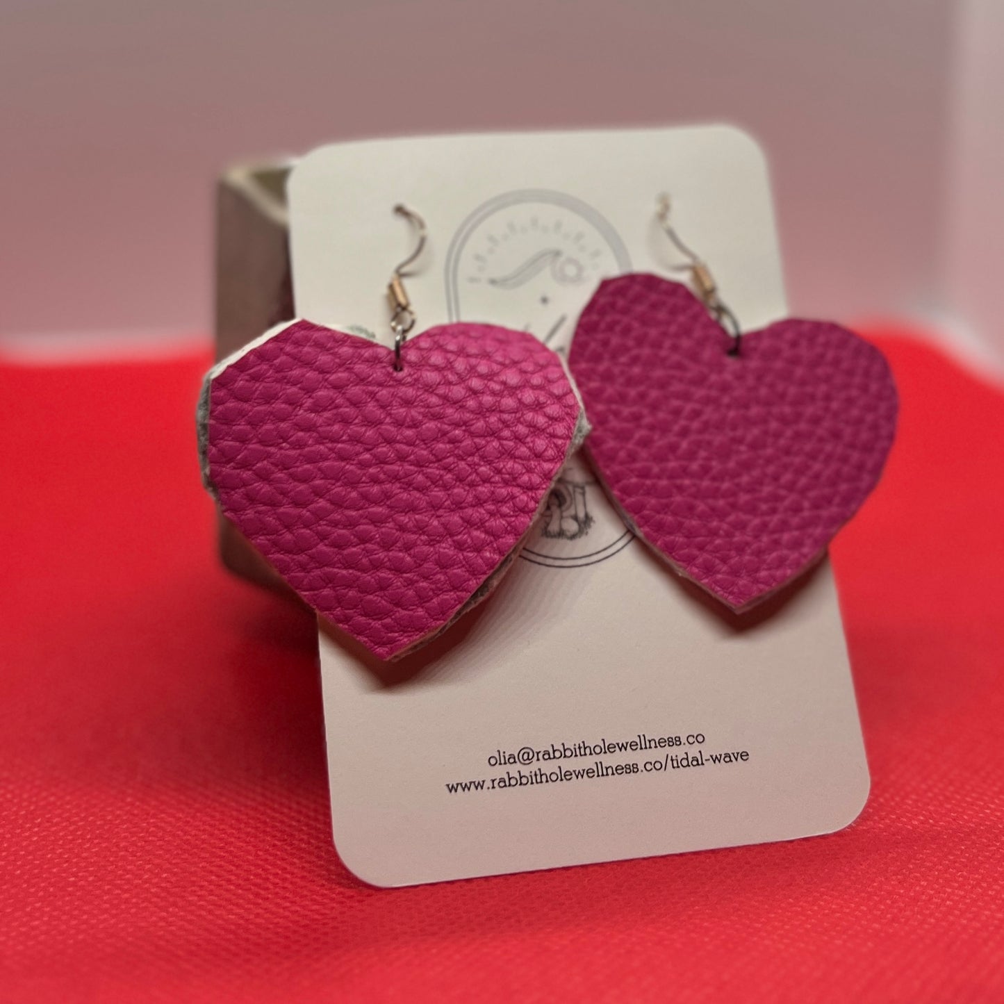 Will You be My Valentine - Leather Hand Crafted Earrings