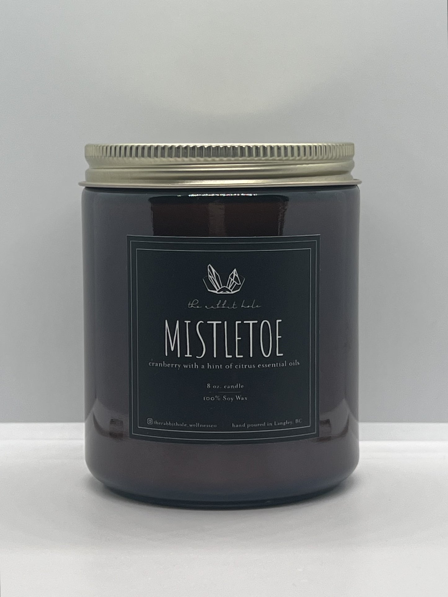 Mistletoe | 8 oz. Soy Wax Essential Oil Amber Jar