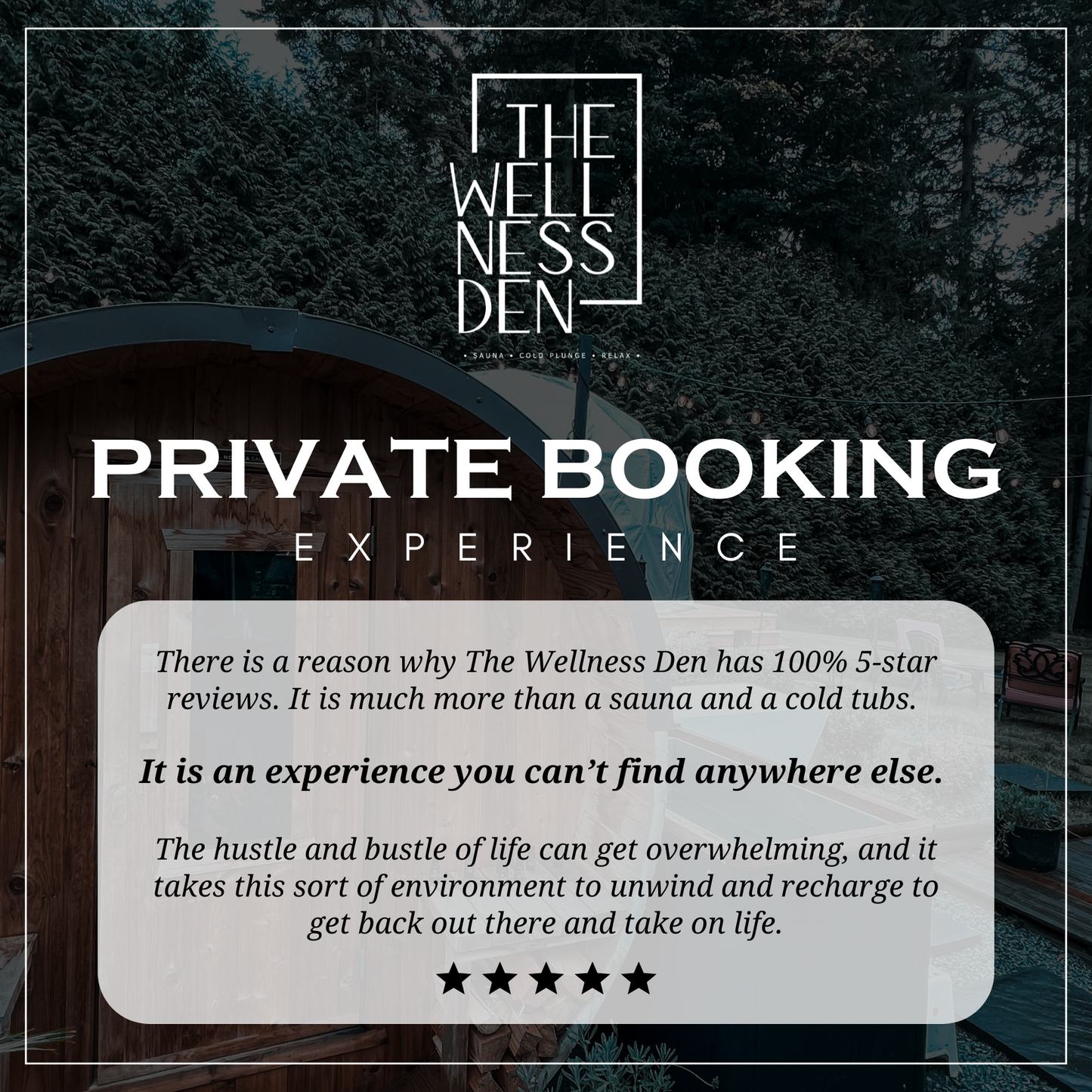 Private Group Booking at The Wellness Den