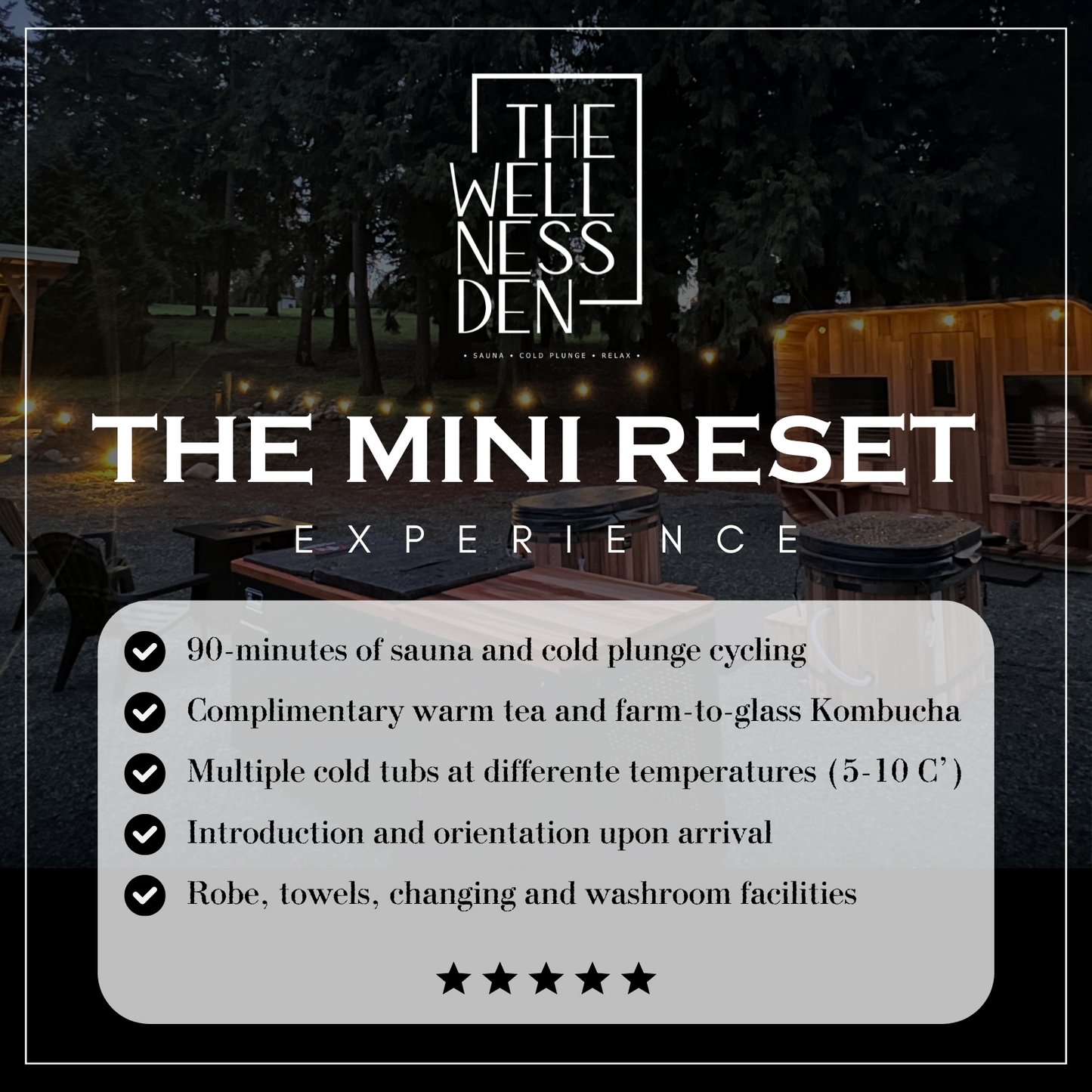 Private 2hr "Mini-Reset" Experience at The Wellness Den