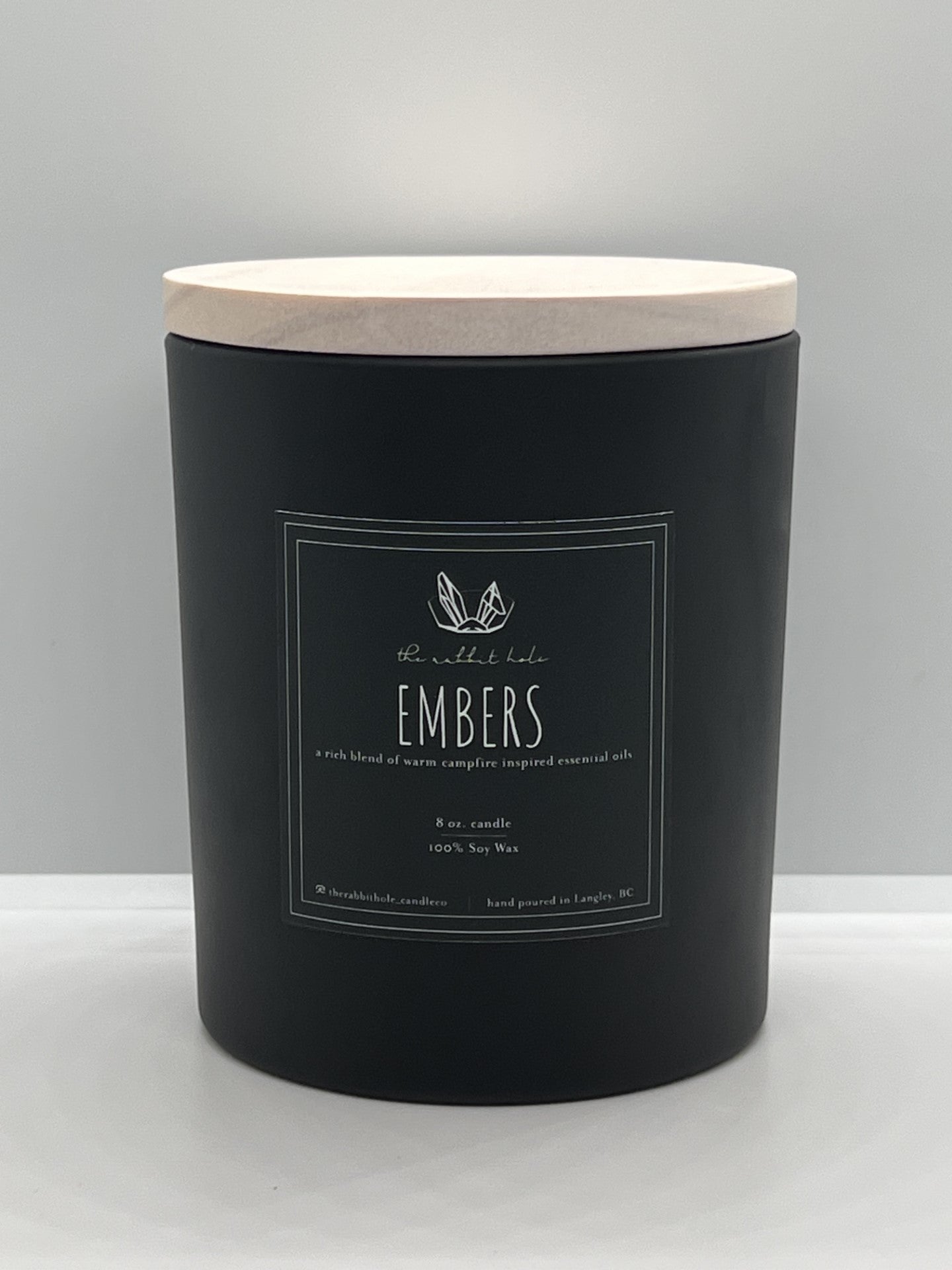 Embers | 8 oz. Soy Wax Essential Oil Wood Wick Lux Vessel