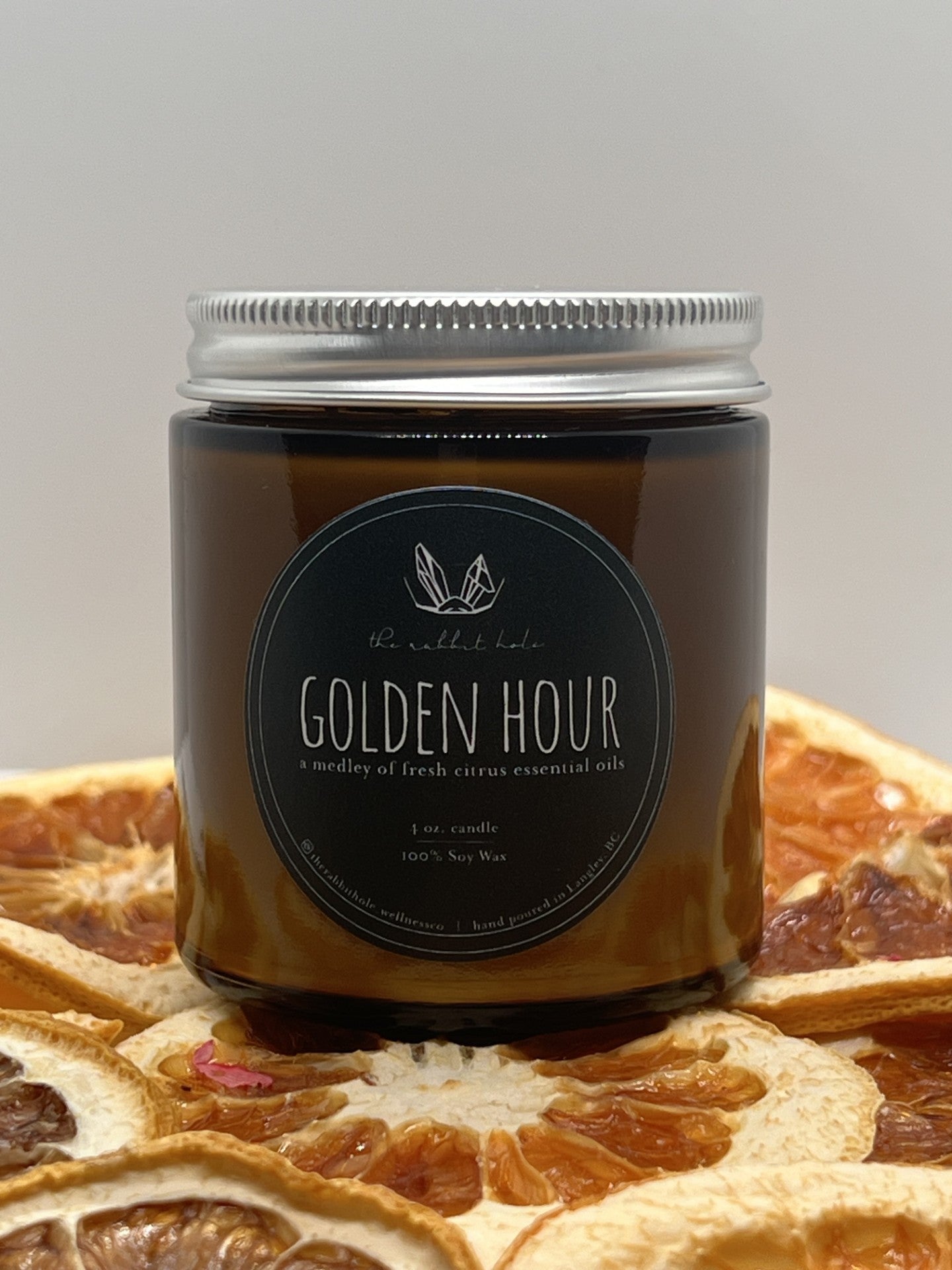 Golden Hour mini | 4 oz. Soy Wax Essential Oil Amber Jar
