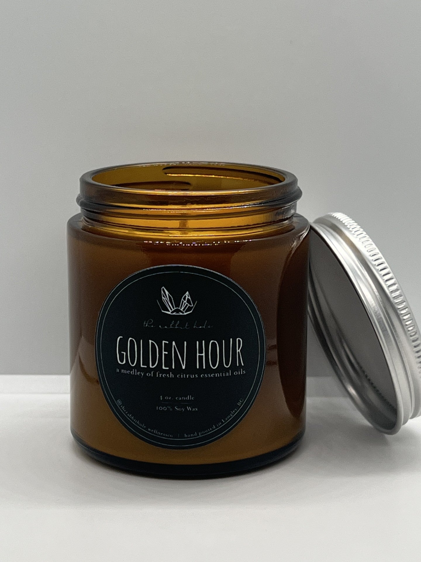 Golden Hour mini | 4 oz. Soy Wax Essential Oil Amber Jar