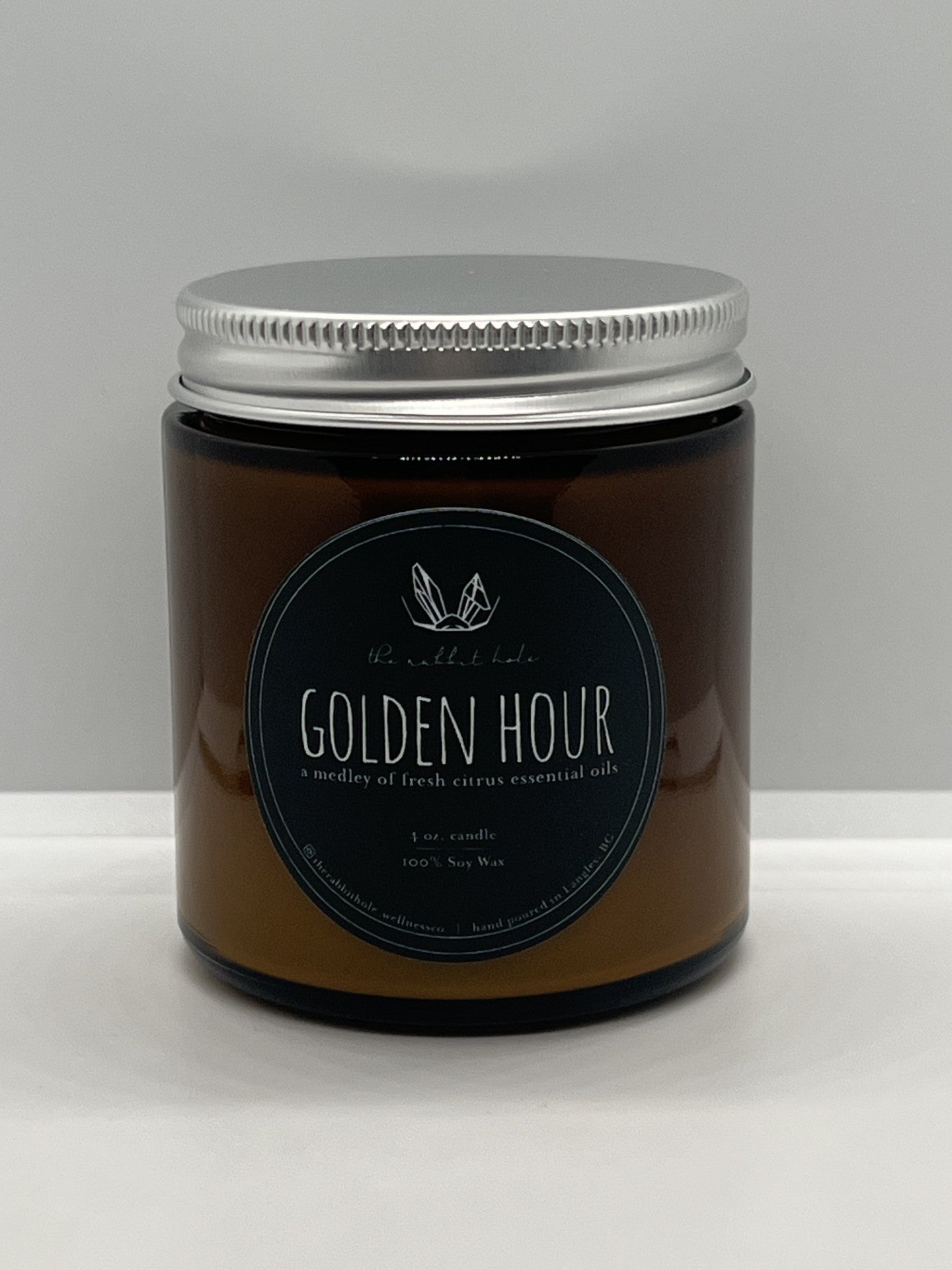 Golden Hour mini | 4 oz. Soy Wax Essential Oil Amber Jar