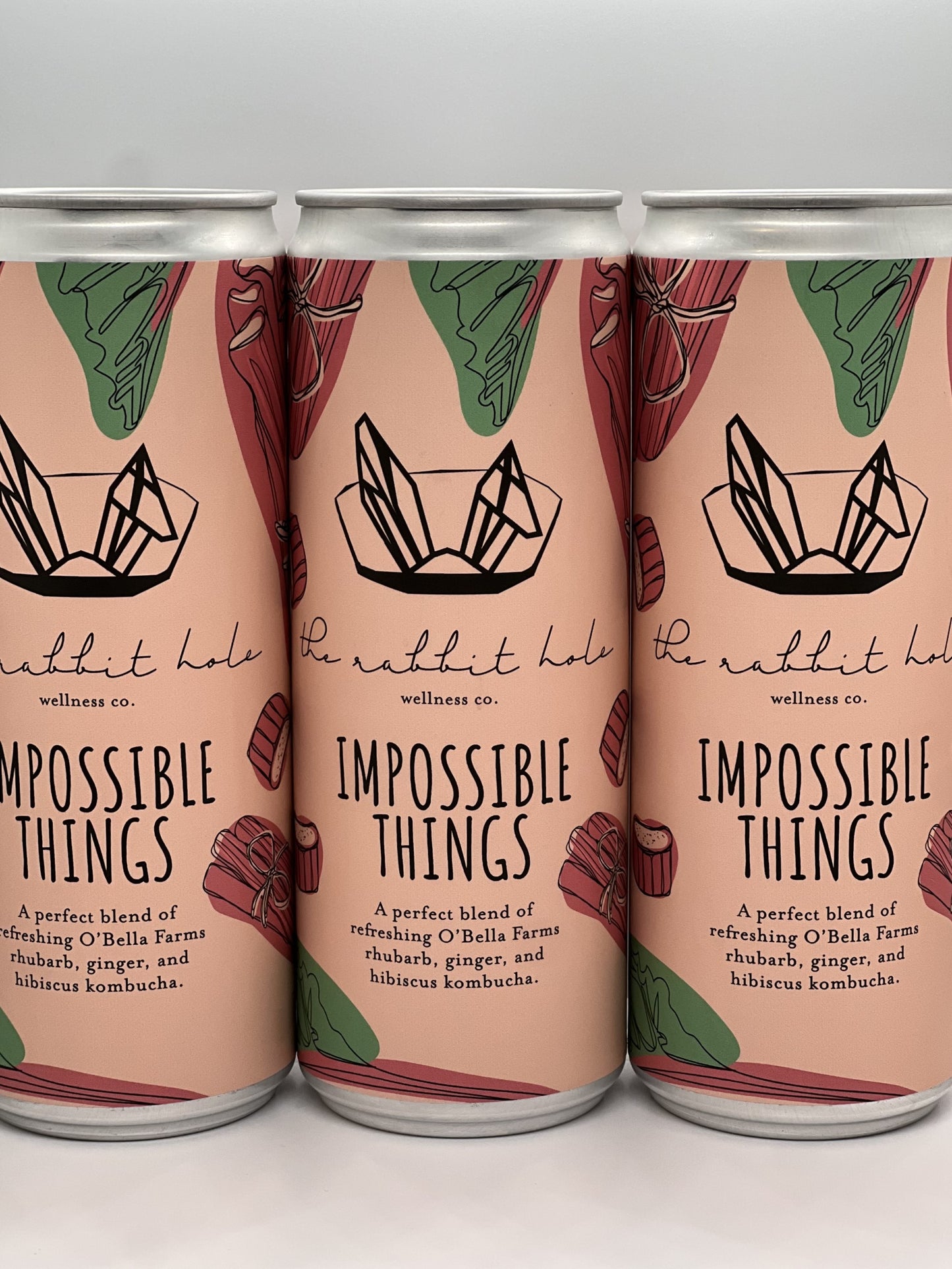 Impossible Things | Rhubarb, Ginger, Hibiscus Kombucha