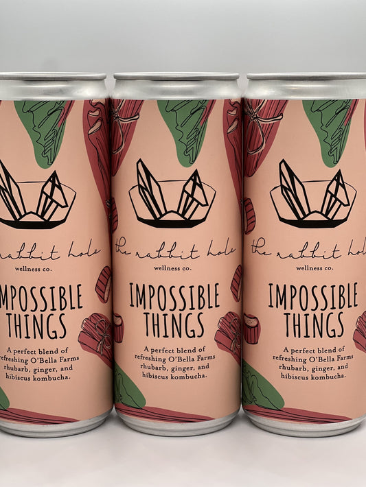 Impossible Things | Rhubarb, Ginger, Hibiscus Kombucha