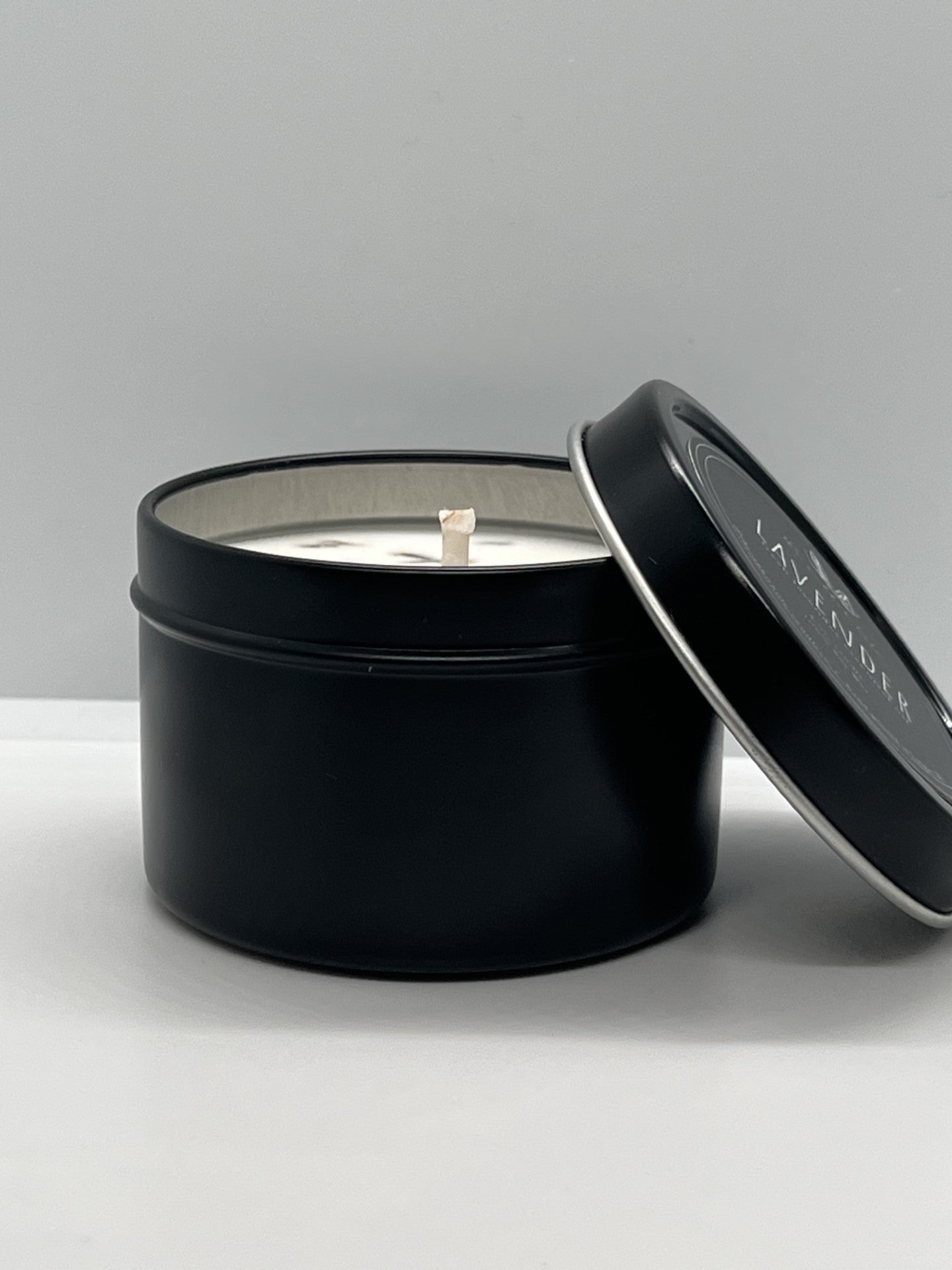 Lavender 4oz. Soy Wax Essential Oil Black Tin