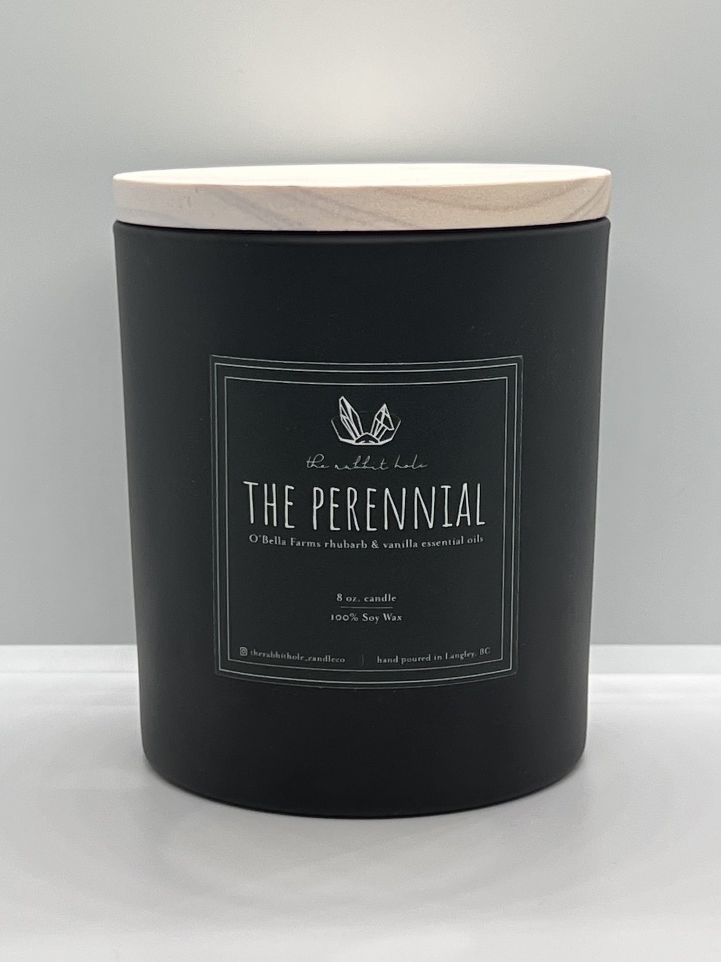 The Perennial | 8 oz. Soy Wax Essential Oil Wood Wick Lux Vessel