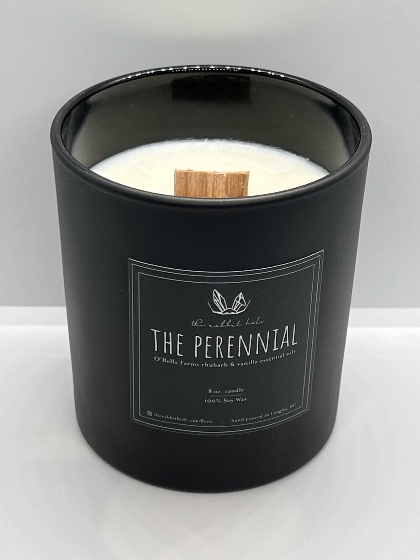 The Perennial | 8 oz. Soy Wax Essential Oil Wood Wick Lux Vessel