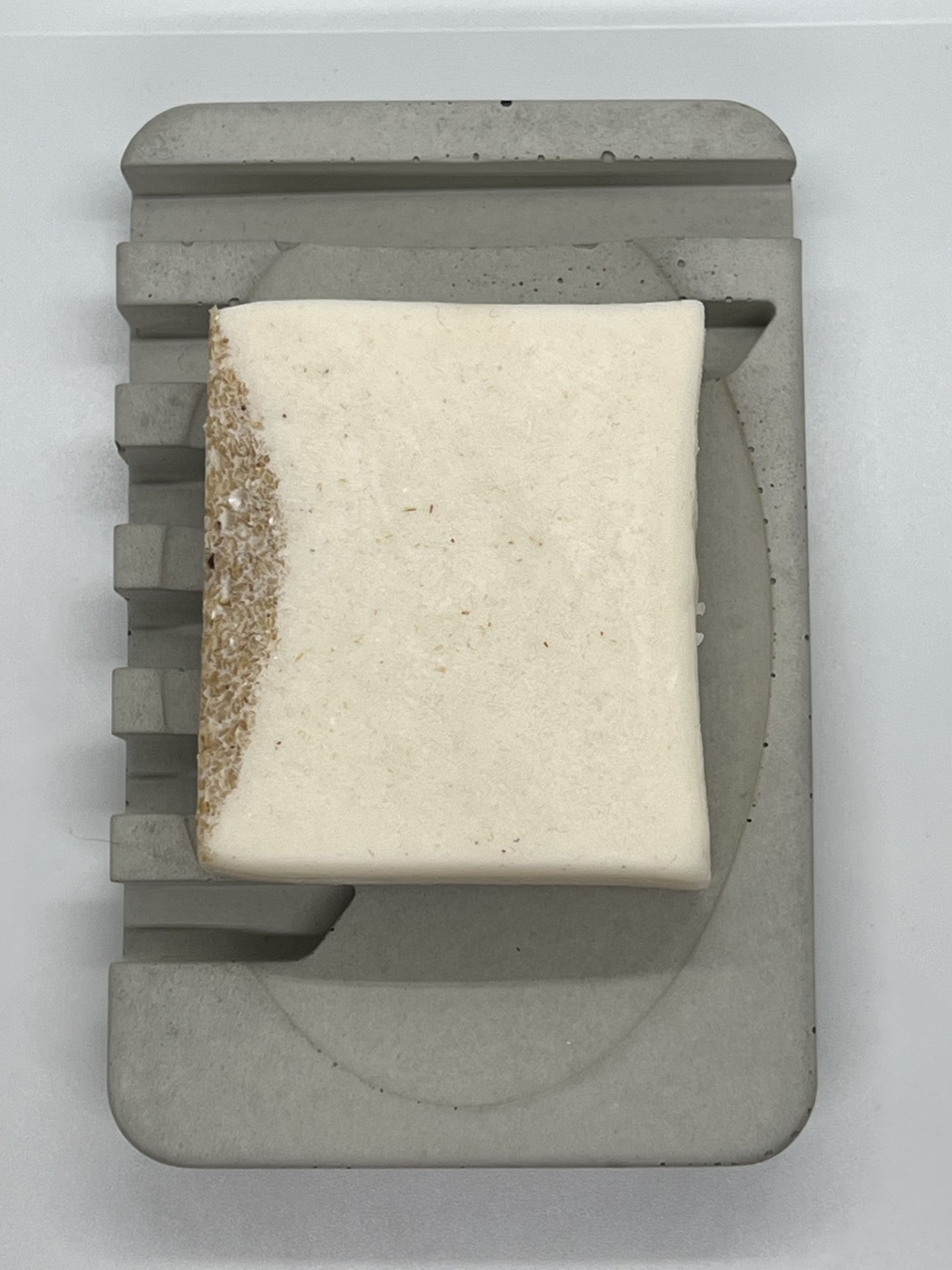 Concrete soap dish