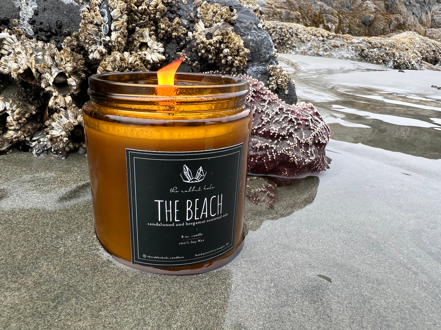 The Beach | 8 oz. Soy Wax Essential Oil Amber Jar