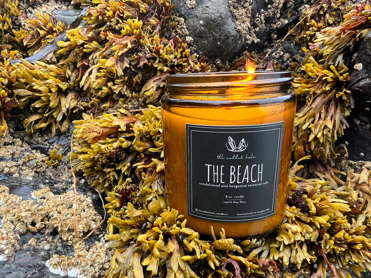 The Beach | 8 oz. Soy Wax Essential Oil Amber Jar