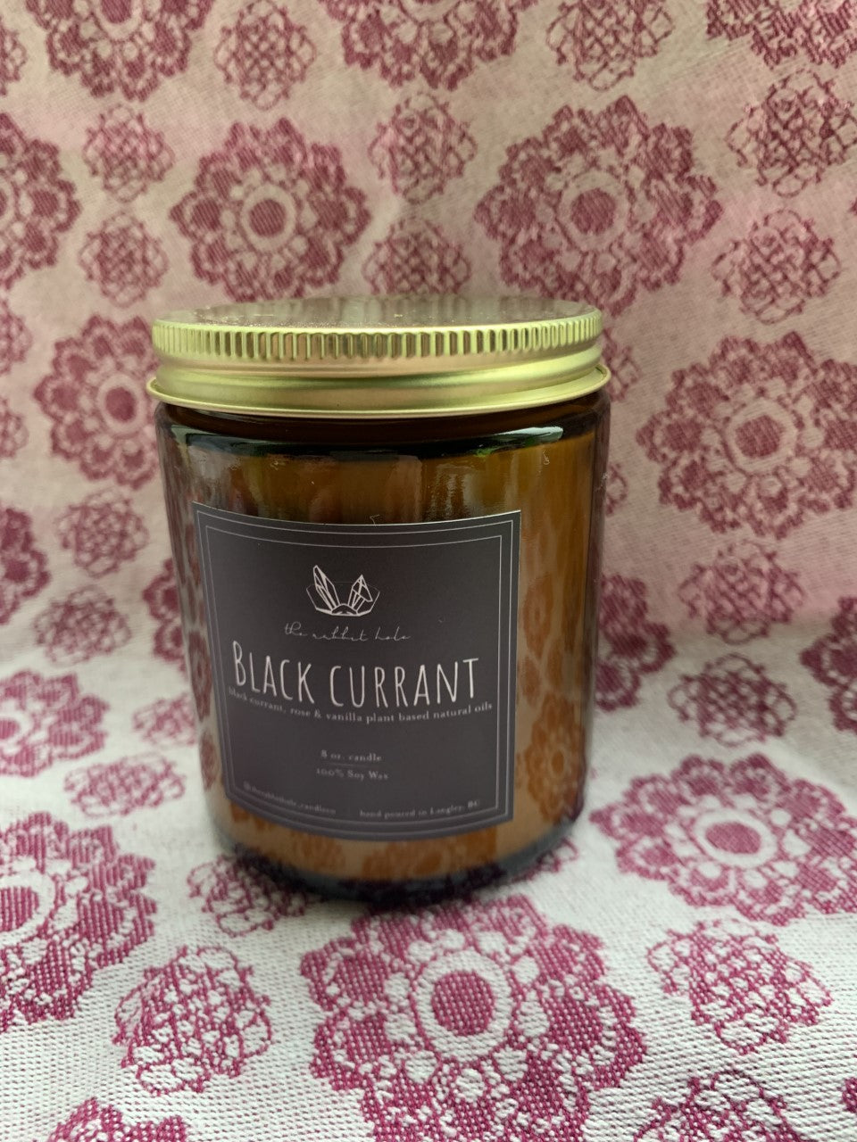 Black Currant | 8 oz. Soy Wax Natural Oil Amber Jar