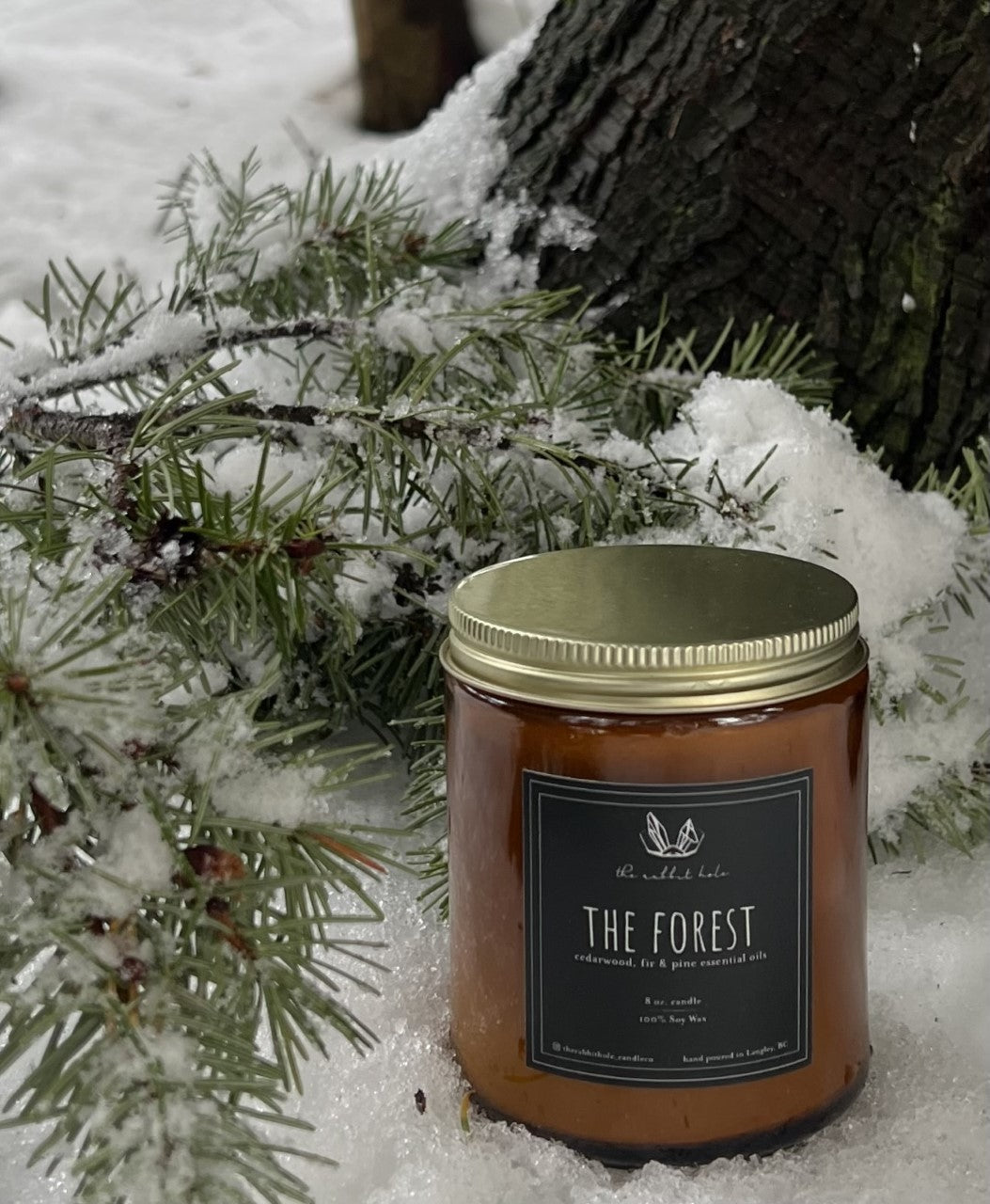 The Forest | 8 oz. Soy Wax Essential Oil Amber Jar