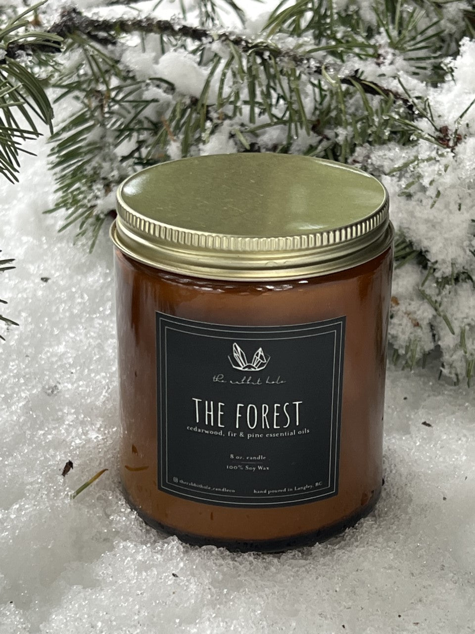 The Forest | 8 oz. Soy Wax Essential Oil Amber Jar