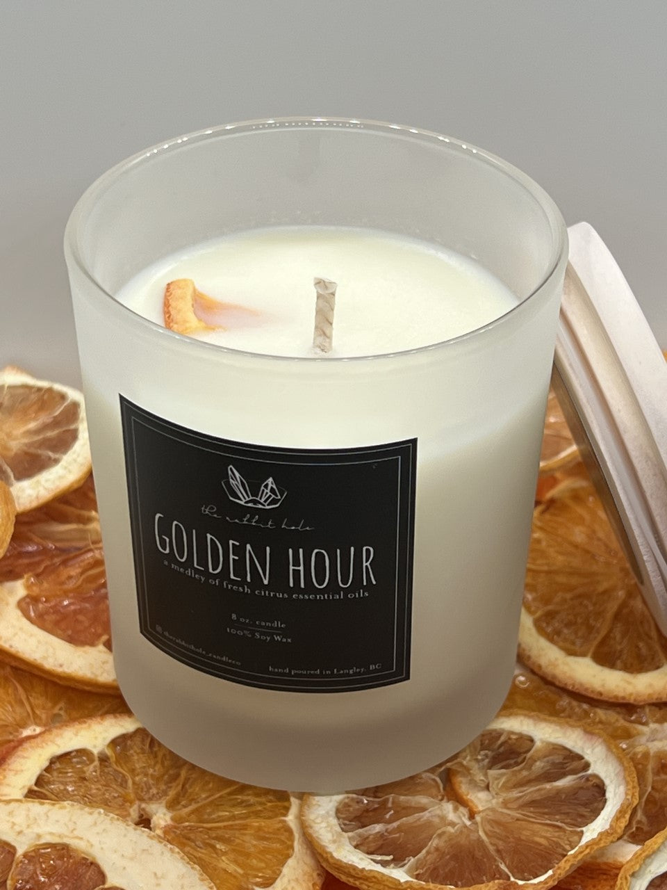 Golden Hour | 8 oz. Soy Wax Essential Oil Candle Lux Vessel