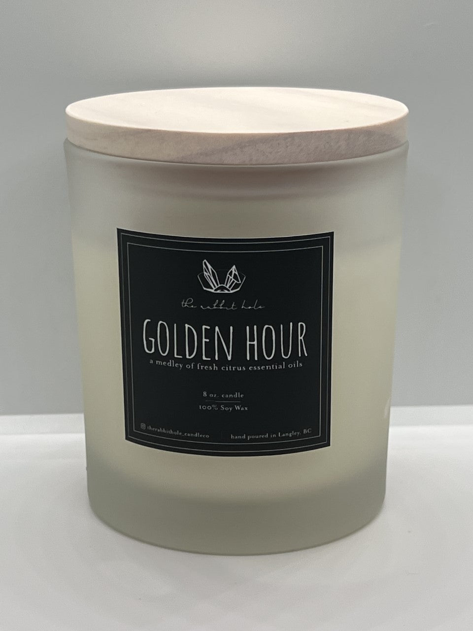 Golden Hour | 8 oz. Soy Wax Essential Oil Candle Lux Vessel