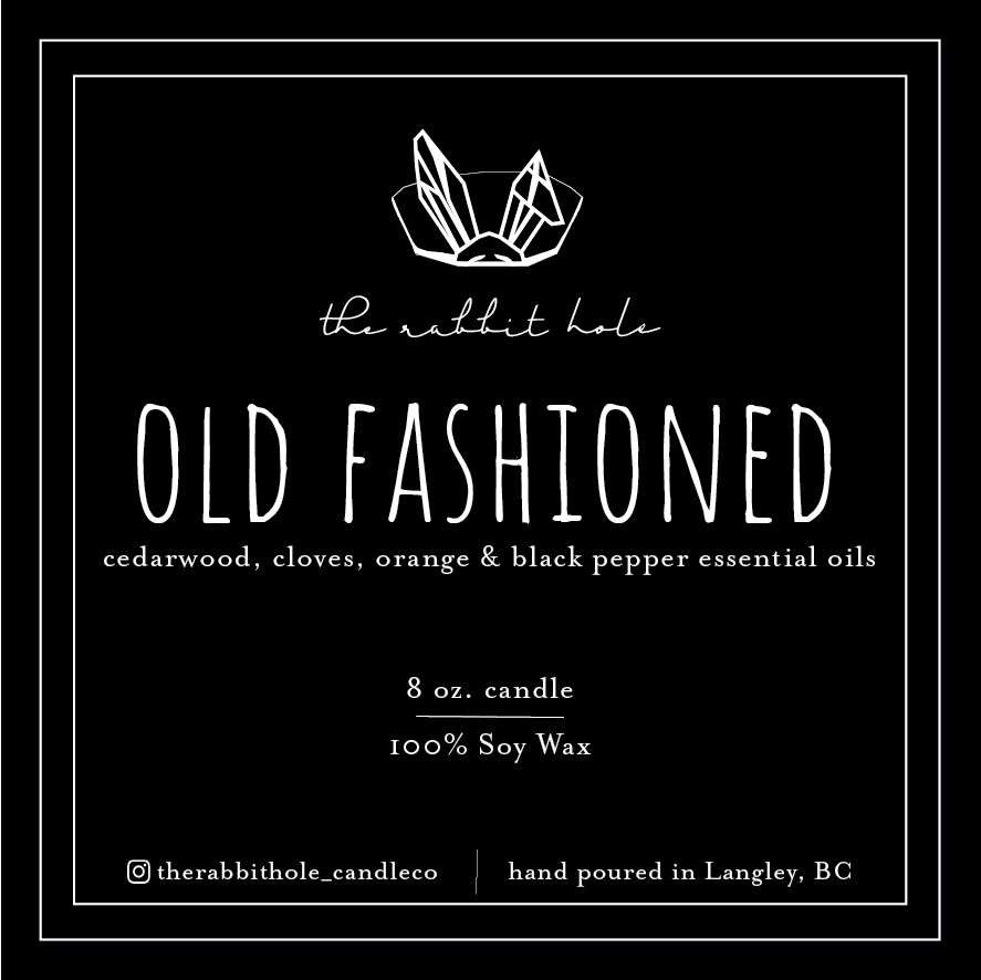 Old Fashioned 8 oz. Soy Wax Essential Oil Amber Jar