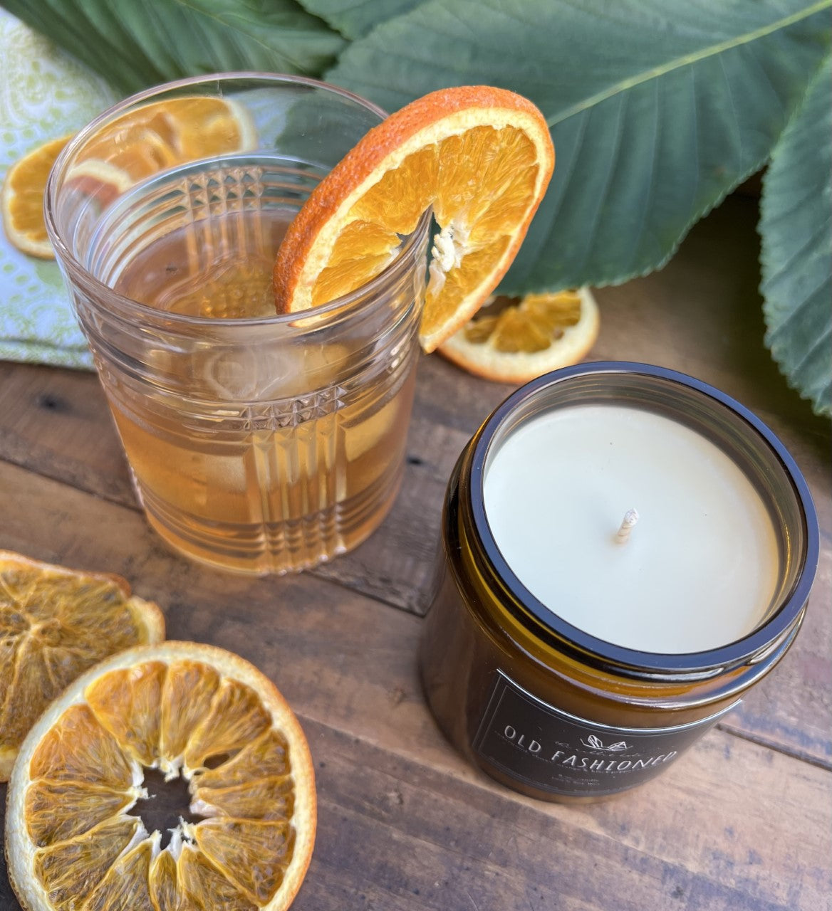 Old Fashioned 8 oz. Soy Wax Essential Oil Amber Jar