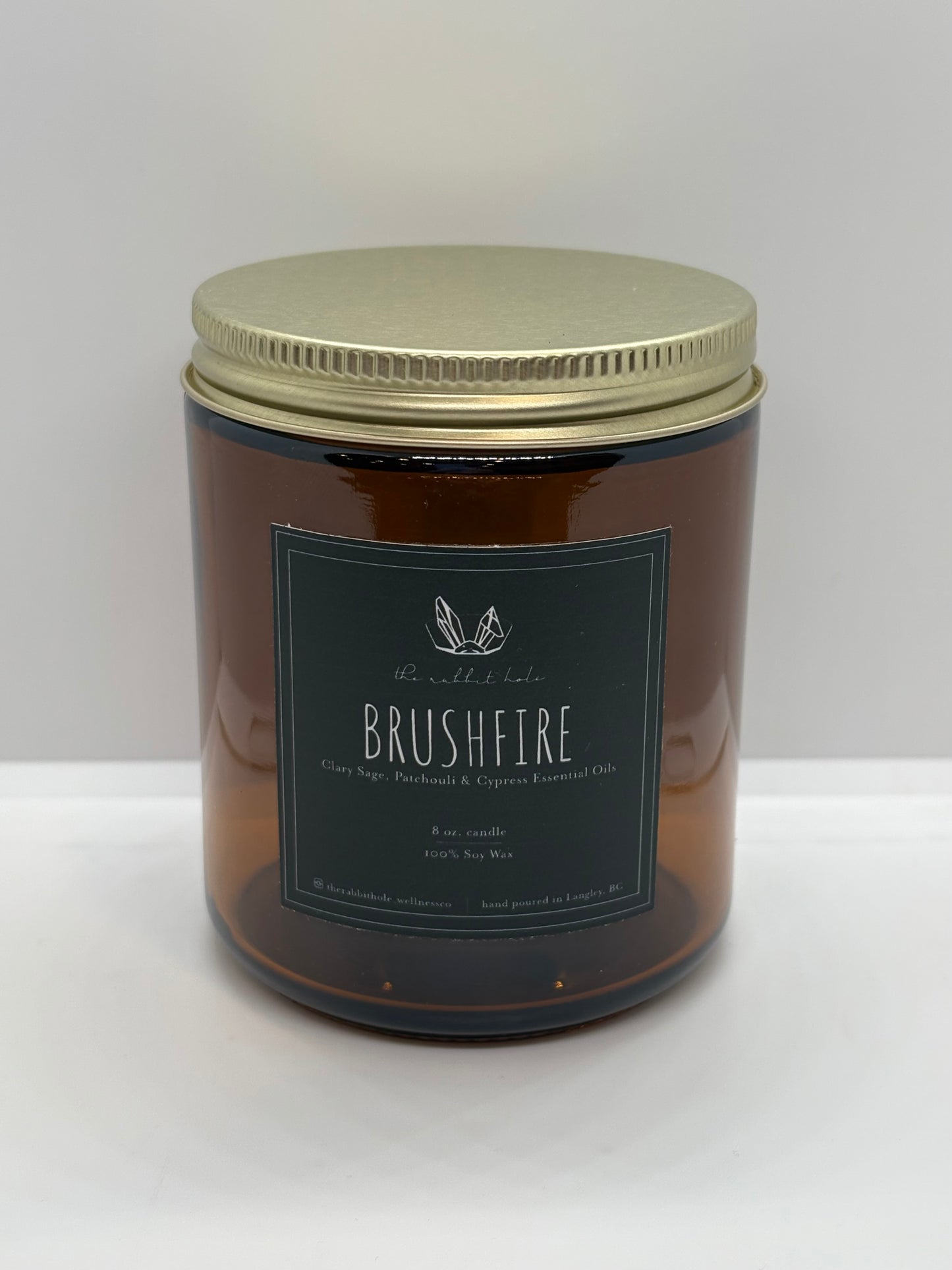 Brushfire | 8 oz. Soy Wax Essential Oil Amber Jar