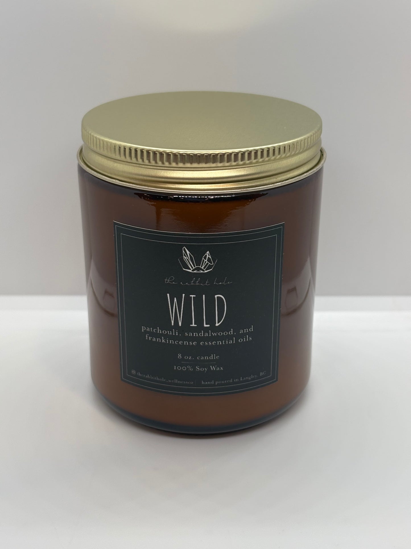 Wild | 8 oz. Soy Wax Essential Oil Amber Jar