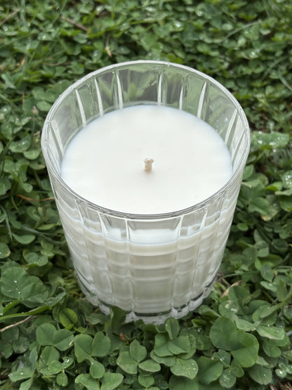Breathe | 9 oz soy wax essential oil Whiskey Glass candle