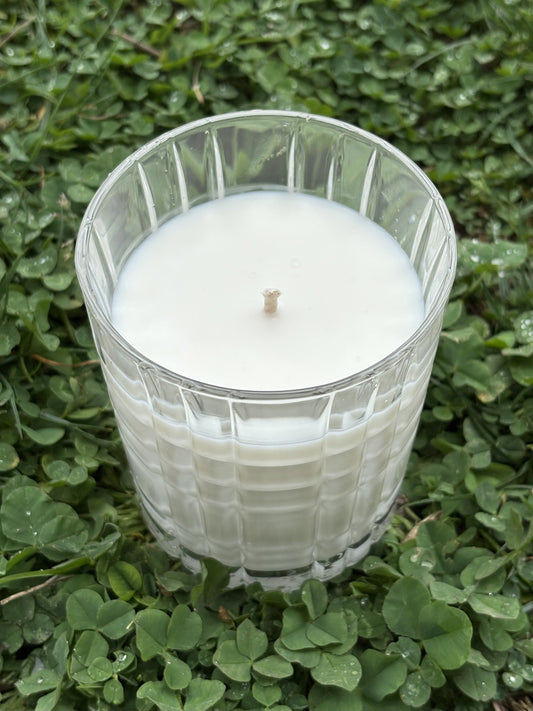 Breathe | 9 oz soy wax essential oil Whiskey Glass candle