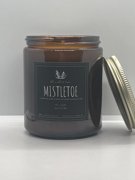 Mistletoe | 8 oz. Soy Wax Essential Oil Amber Jar