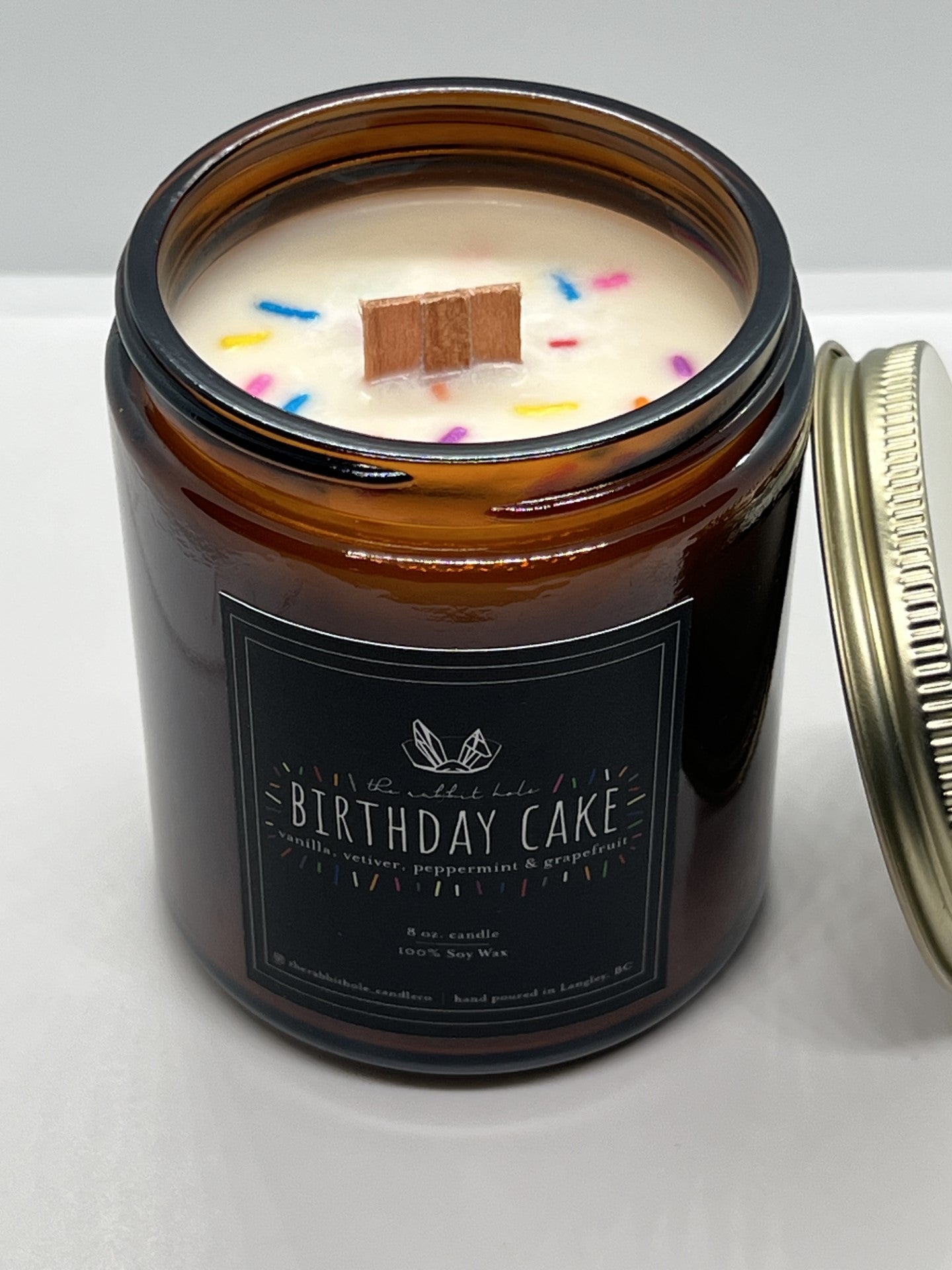 Birthday Cake | 8 oz. Soy Wax Essential Oil Amber Jar
