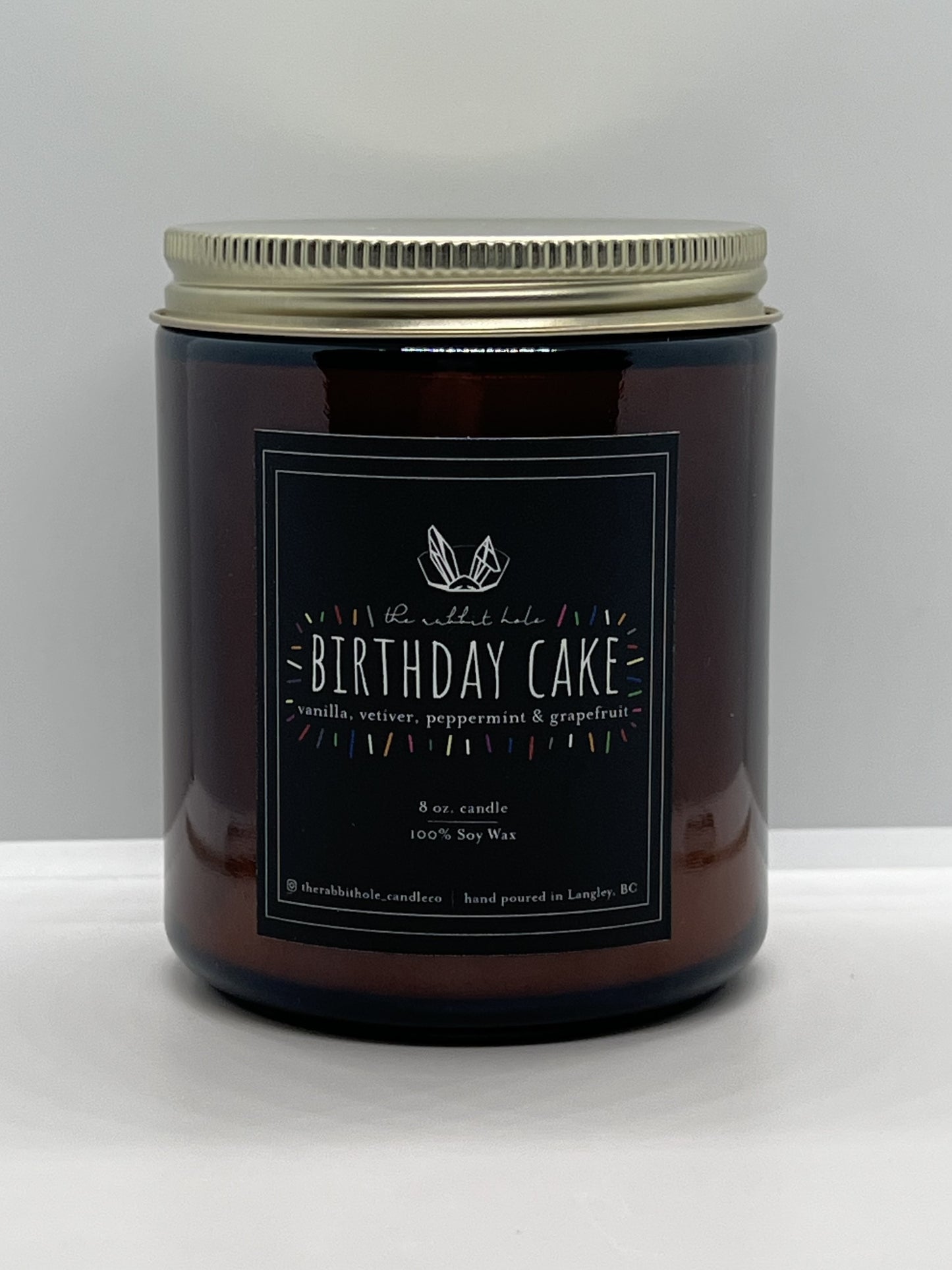 Birthday Cake | 8 oz. Soy Wax Essential Oil Amber Jar