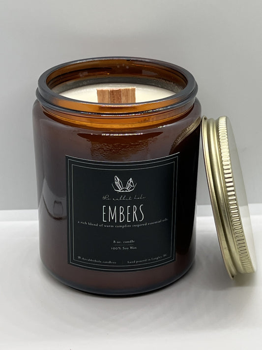 Embers 8 oz. Soy Wax Essential Oil Amber Jar
