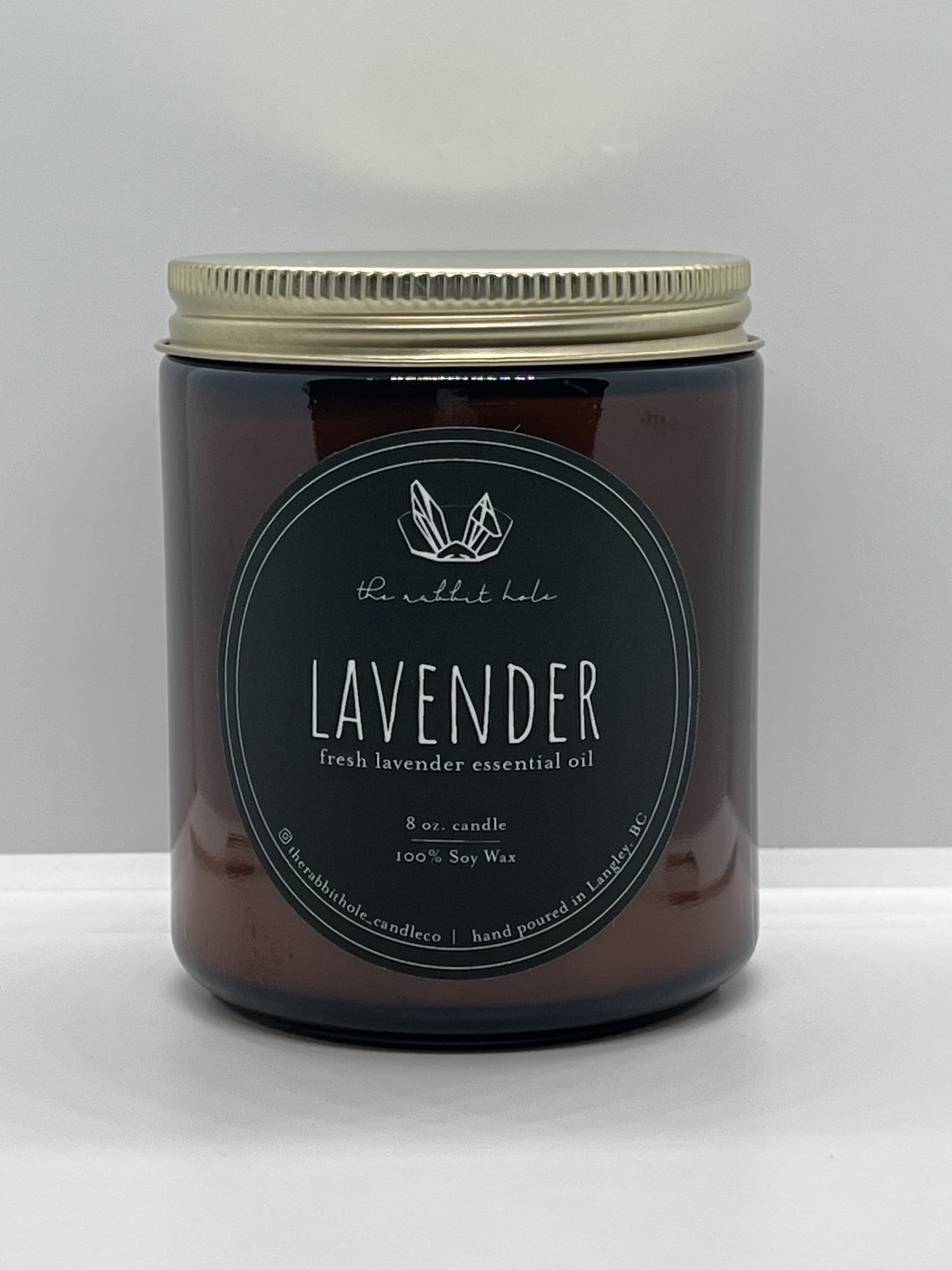 Lavender | 8 oz. Soy Wax Essential Oil Amber Jar