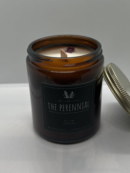 The Perennial | 8 oz. Soy Wax Essential Oil Amber Jar