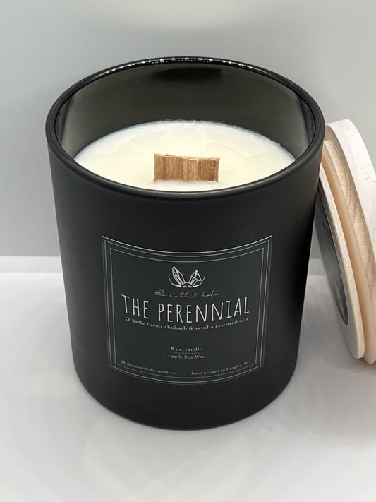 The Perennial | 8 oz. Soy Wax Essential Oil Wood Wick Lux Vessel