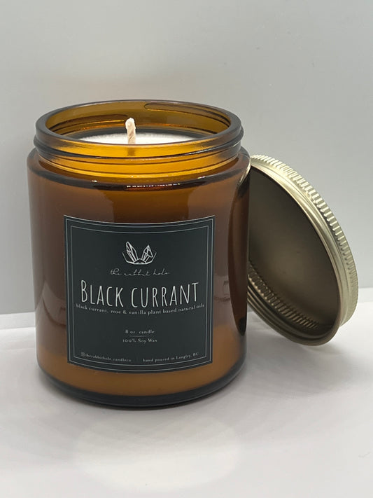 Black Currant | 8 oz. Soy Wax Natural Oil Amber Jar