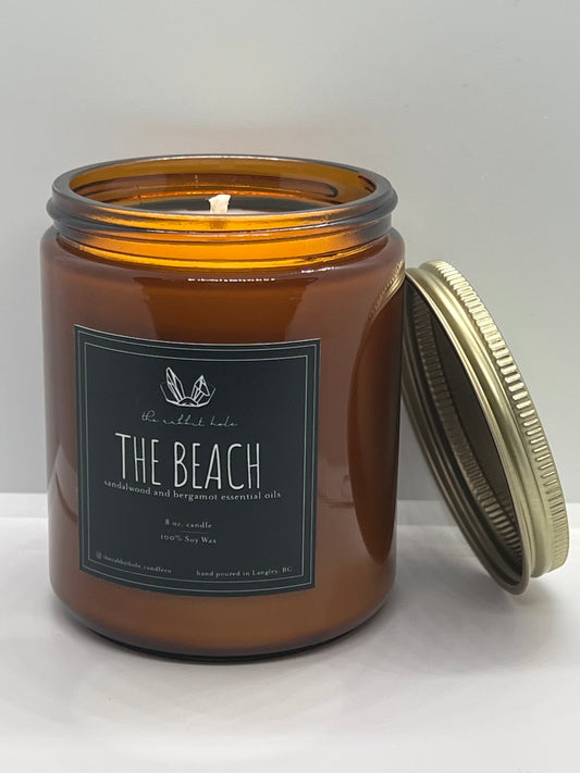 The Beach | 8 oz. Soy Wax Essential Oil Amber Jar