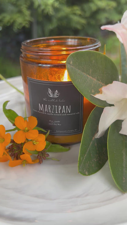 Marizpan 8 oz. Soy Wax Essential Oil Amber Jar