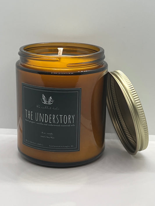 The Understory 8 oz. Soy Wax Essential Oil Amber Jar